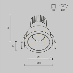 DIP recessed luminaire DL115-10W-2.7K-W Maytoni small 7