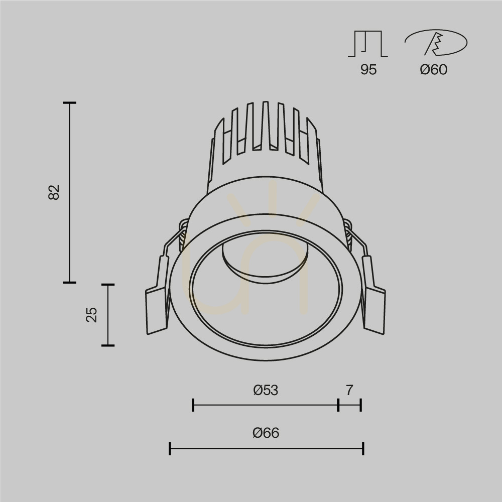 Preview DIP recessed luminaire DL115-10W-3K-B Maytoni DIP recessed luminaire DL115-10W-3K-B Maytoni