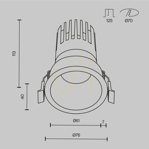 DIP recessed luminaire DL118-15W-2.7K-B Maytoni 7 DIP recessed luminaire DL118-15W-2.7K-B Maytoni small 7