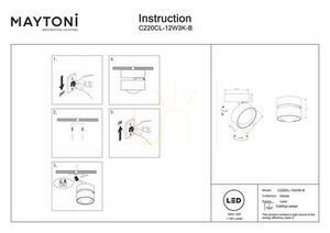 Maytoni LENS C220CL-12W3K-B Surface-Mounted Spotlight Black LED 12W 3000K small 7