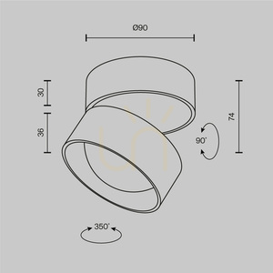 Maytoni LENS C220CL-12W3K-B Surface-Mounted Spotlight Black LED 12W 3000K small 8