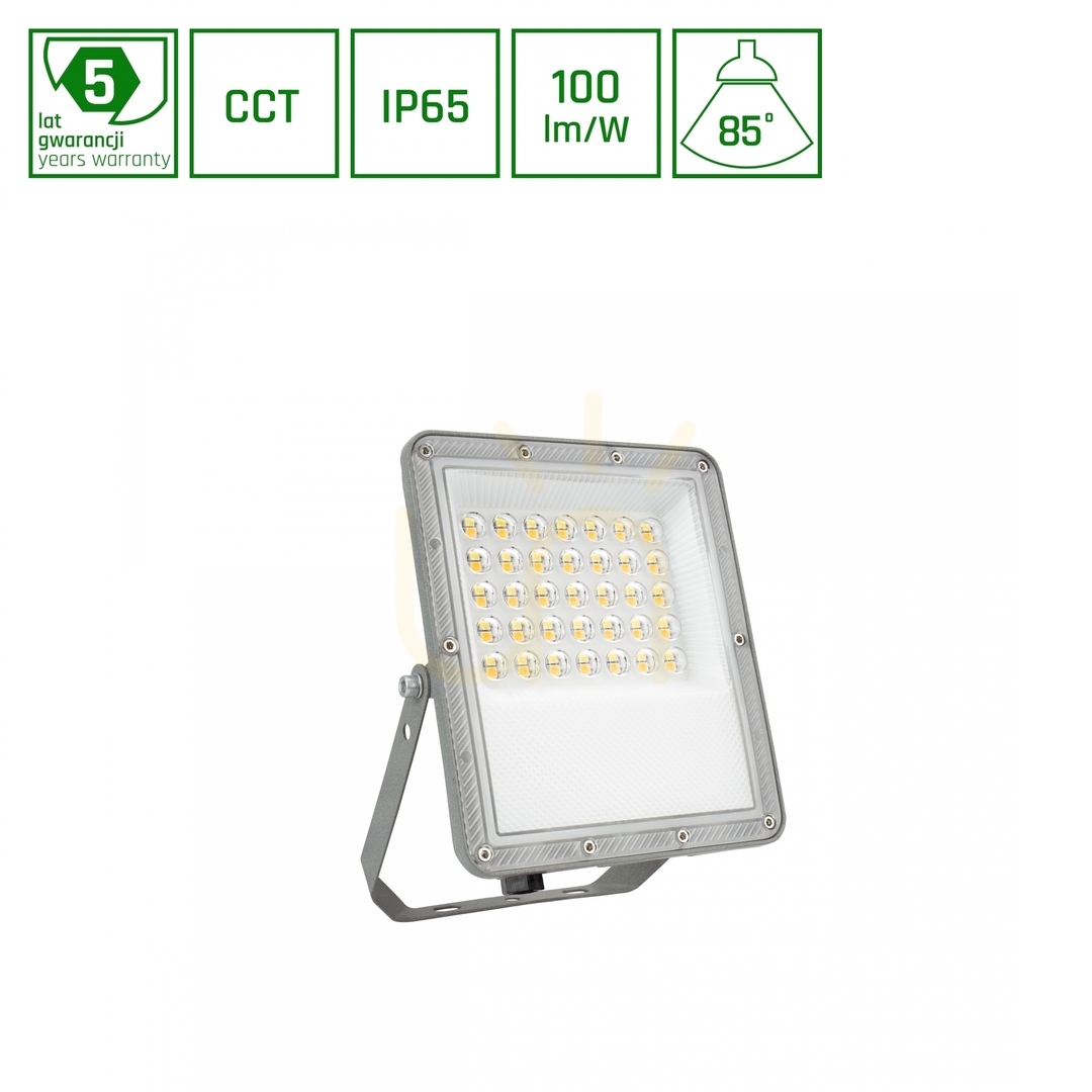 LED floodlight Noctis Max CCT 30W 230V IP65 205x151x28mm Grey 5 Years Warranty