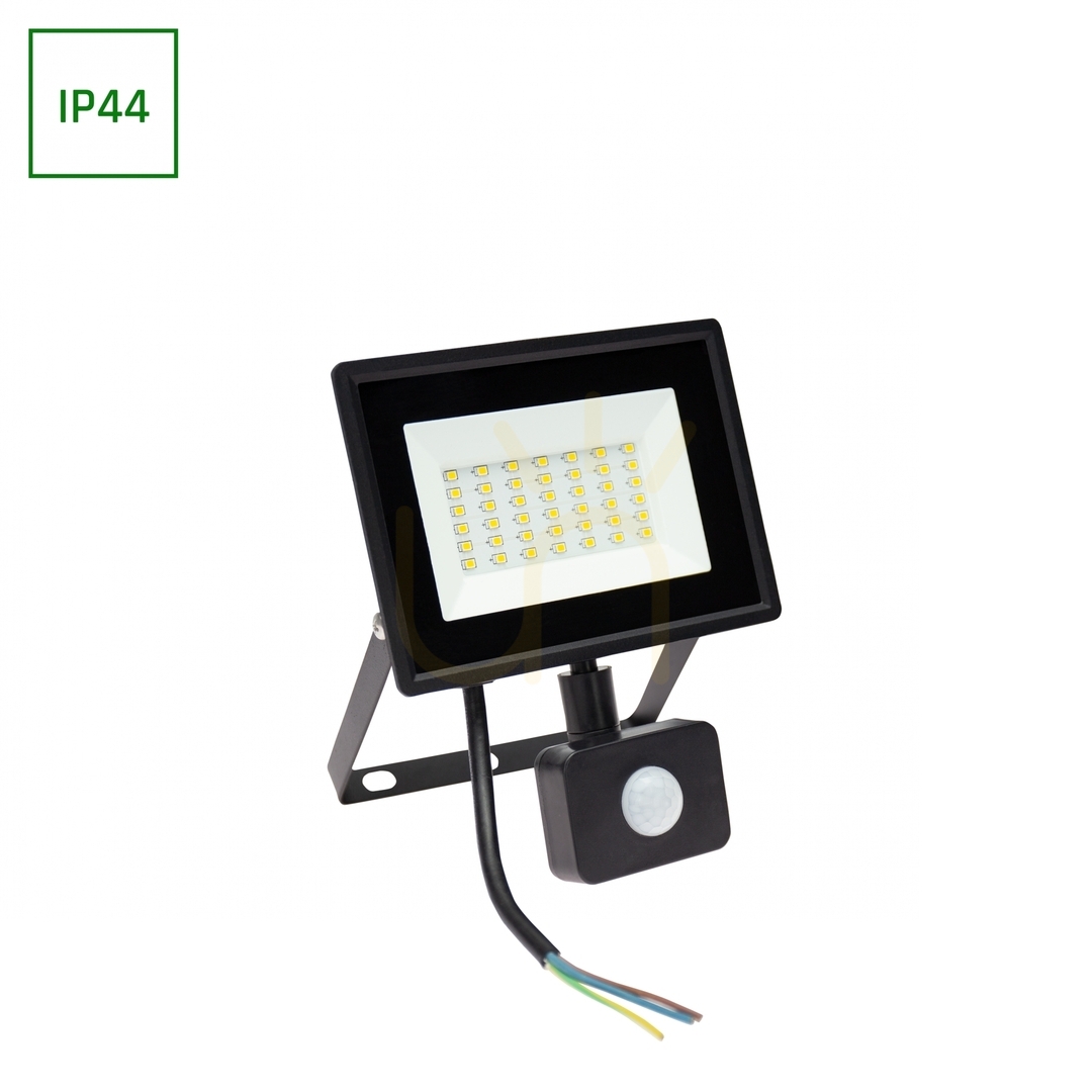 LED floodlight Noctis Lux 3 30W NW 230V IP44 150x190x53mm Black Pir Motion Sensor