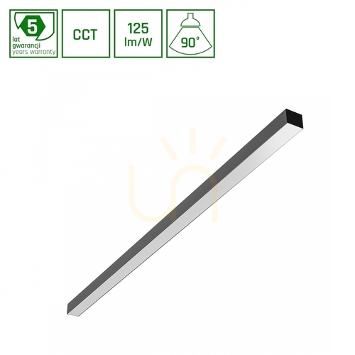 Check ALLDAY BASIC Lighting Bar 40W 3 CCT 230V 90st IP20 1203x42x37mm Black Pr Ugr<19 5 Years Warranty.