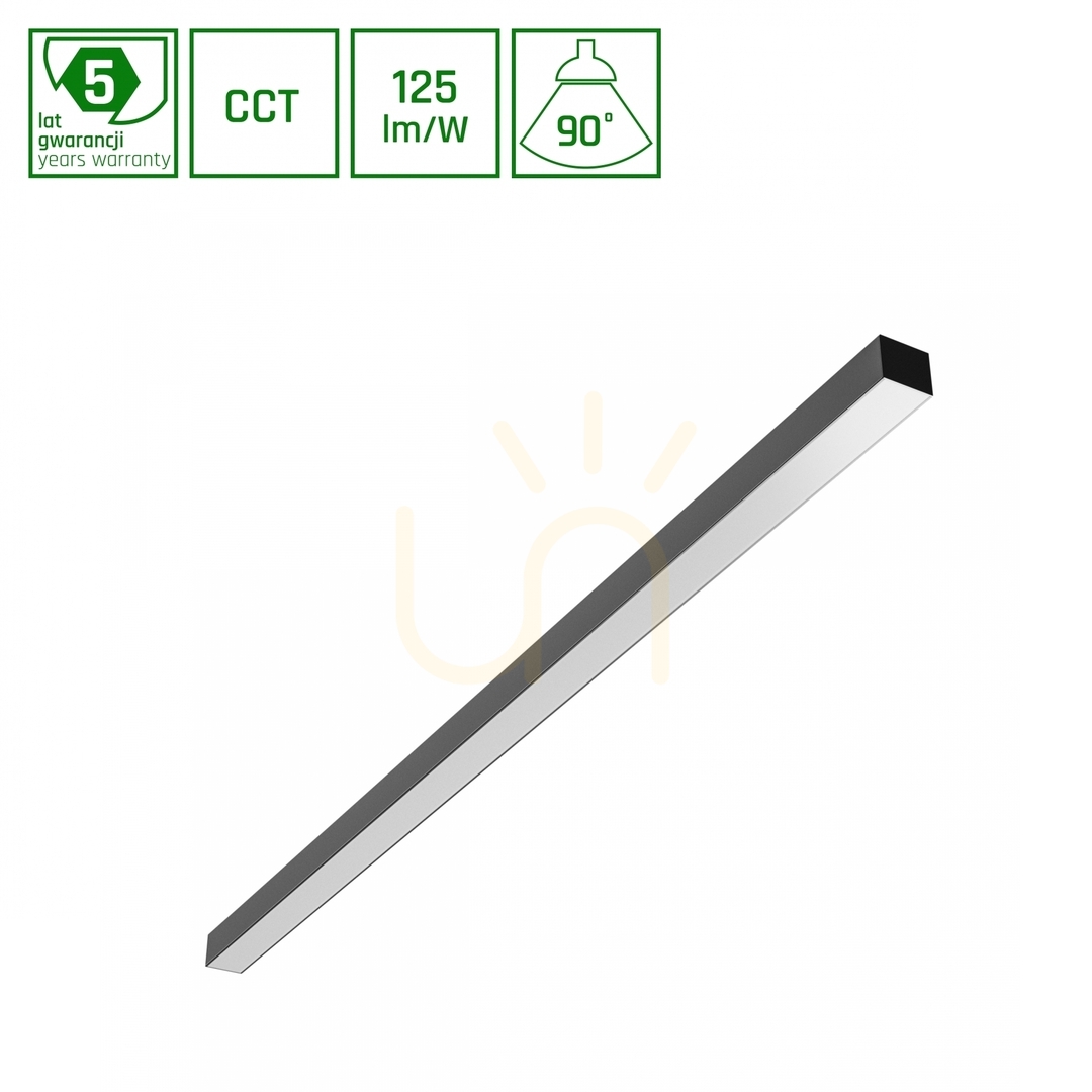 ALLDAY BASIC Lighting Bar 40W 3 CCT 230V 90st IP20 1203x42x37mm Black Pr Ugr<19 5 Years Warranty.