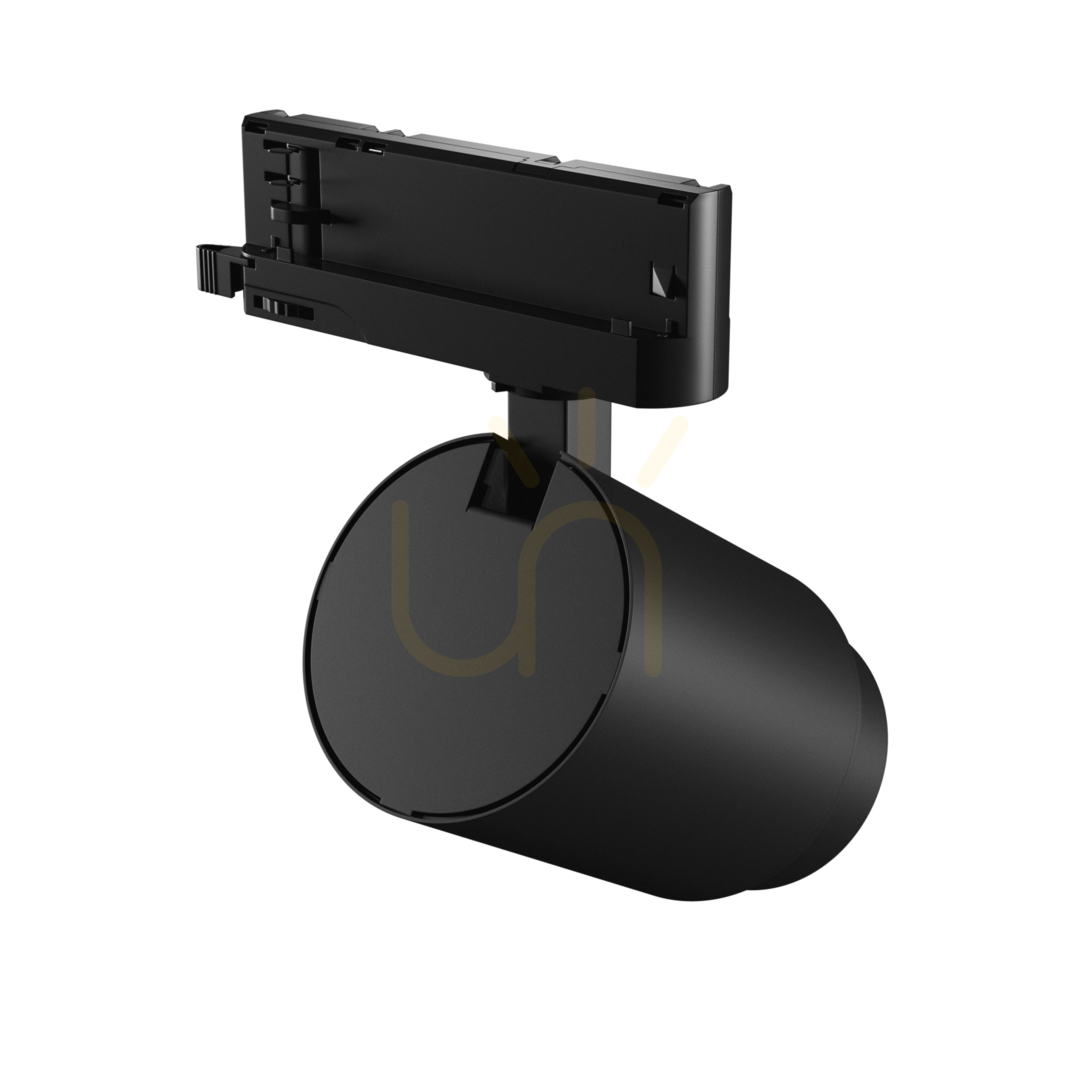 Display PAVA POINT Busbar Spotlight For Busbar 3 F 6 20W 230V WW 8 45 St IP20 Ra90 82 X160 X222mm Black 5 Years Warranty. PAVA POINT Busbar Spotlight For Busbar 3 F 6 20W 230V WW 8 45 St IP20 Ra90 82 X160 X222mm Black 5 Years Warranty.