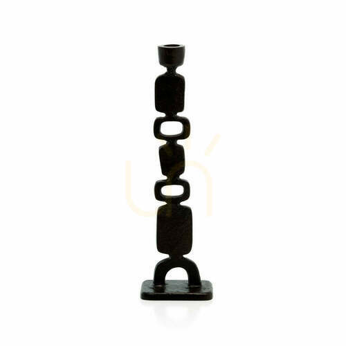 Check Black Totemo Candle Holder Large 30.5 cm