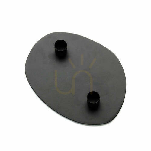 Check Black Handmade Candle Holder 20 x 15 x 3 cm