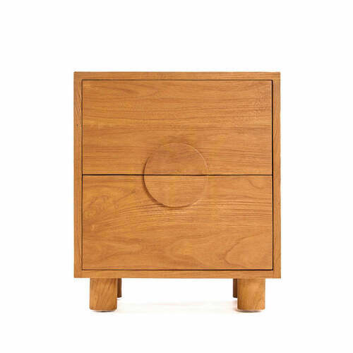 Check Figure The Eclipse Nightstand Natural 58 cm x 50 cm x 40 cm