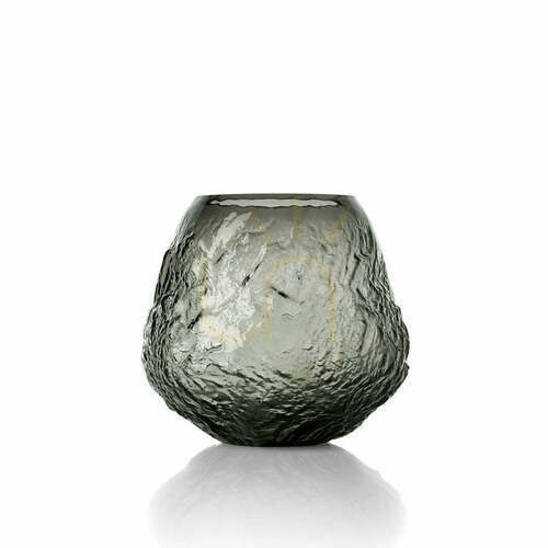 Check Black Crater Vase L