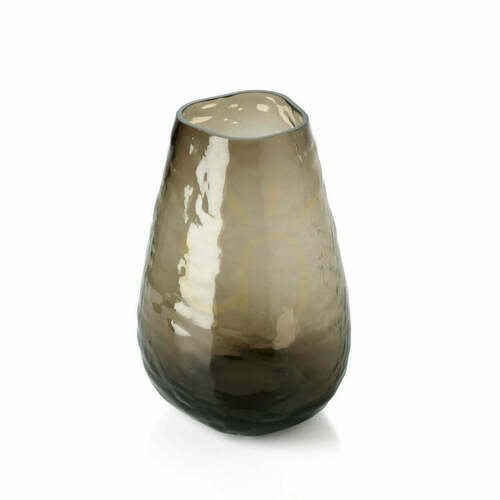 Check Organic Shape Vase Brown M