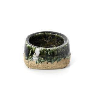 The Moss Bowl Planter Low, stoneware, Concrete Green, Ø 16.5 cm, H 8 cm small 4