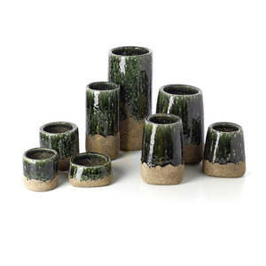 The Moss Bowl Planter Low, stoneware, Concrete Green, Ø 16.5 cm, H 8 cm small 5