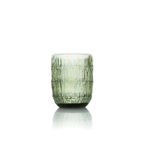 Green Ripple Water Glass 10 cm small 2