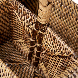 Rattan Cutlery Caddy Natural Brown 29 cm small 2