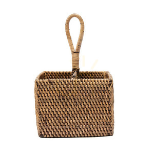 Rattan Cutlery Caddy Natural Brown 29 cm small 4