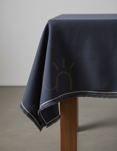 Check Tablecloth Tuscany Black Natural 150x300 Table Linen