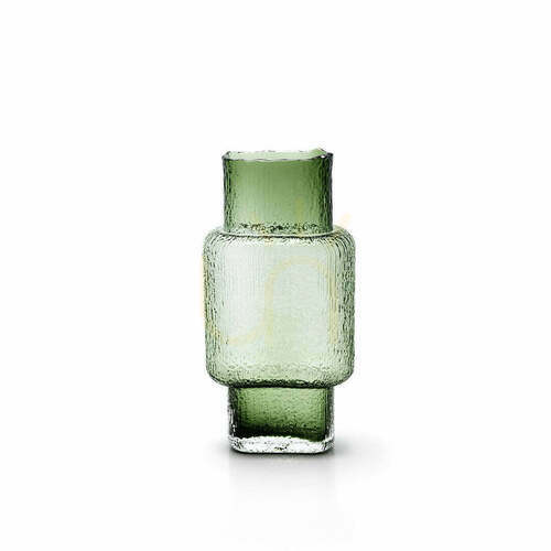 Check Glass Vase Green Large Vintage Style Glass Collection