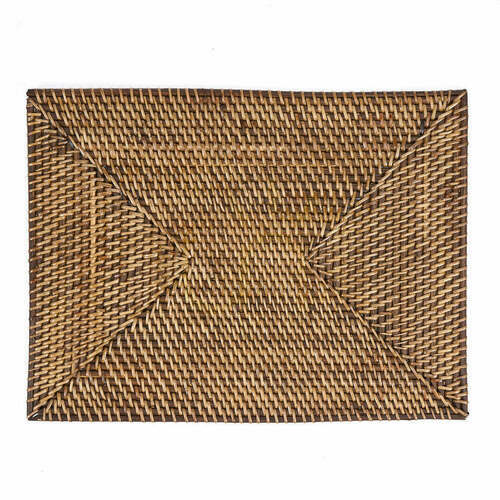 Check Rectangular Placemat Colonial Collection Natural Brown 30x40 cm