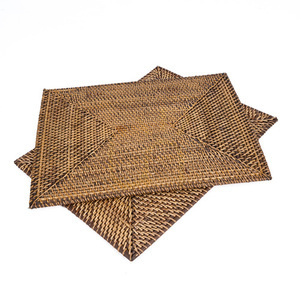 Rectangular Placemat Colonial Collection Natural Brown 30x40 cm small 3