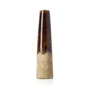 Cone Vase Concrete Brown Large 58.5 cm small 2
