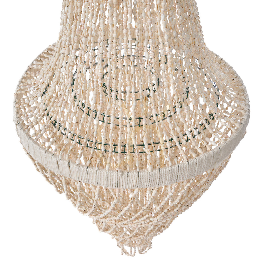 Shell Chandelier Natural Handmade 80 cm 40x40 cm | Lunares Store