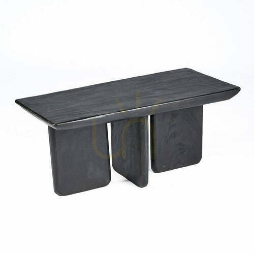Check Coffee Table Obsidian Black 100x50x45 cm