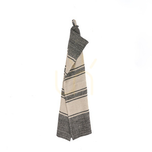 Kitchen Towel Linen Smudge Natural Black 50x70 cm small 4
