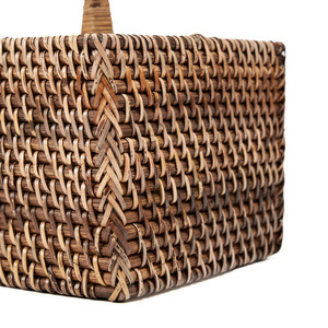 Rattan Cutlery Caddy Natural Brown 28 cm small 11
