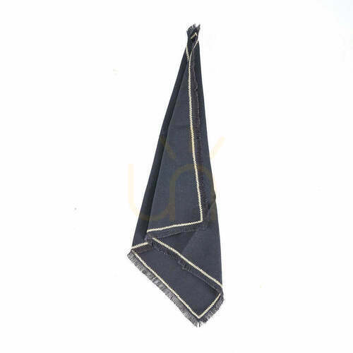 Check Napkin Tuscany Black Natural 45x45 cm Table Linen