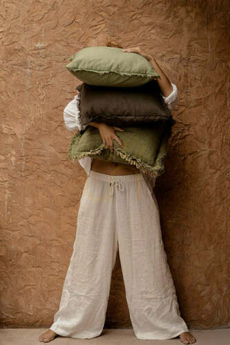 Check Cushion Cover Grey 50x50 cm