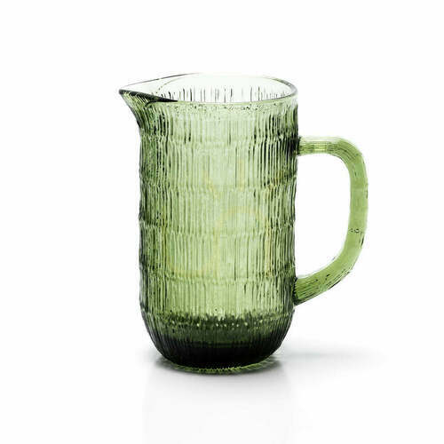 Check Green Ripple Pitcher 20.5 cm