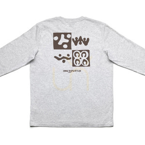 Checkerboard Long Sleeve T-Shirt Heather Grey S small 2
