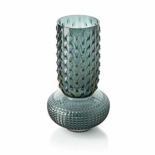 Check Blue Glass Vase 38 cm Large