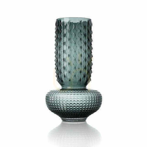 Check Blue Glass Vase 38 cm Large