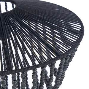 Black Wooden Bead Chandelier 80 cm Handmade Large small 3