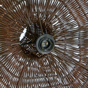 Pendant Light Dome Dark Walnut XL Oversized Collection small 1