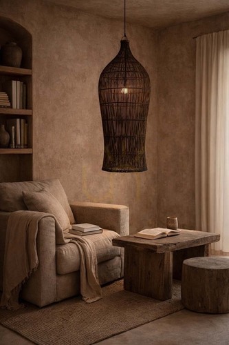Check Oversized Collection Dark Walnut XL Pendant Light