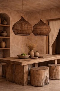 Pendant Light Desert Gourd Dark Walnut Medium small 1