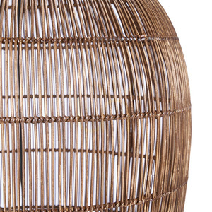 Woven Bell Pendant Light Dark Walnut XL Oversized Collection small 2