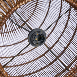 Woven Bell Pendant Light Dark Walnut XL Oversized Collection small 7