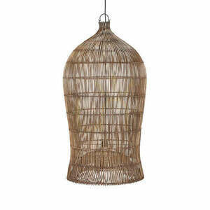 Woven Bell Pendant Light Dark Walnut XL Oversized Collection small 0