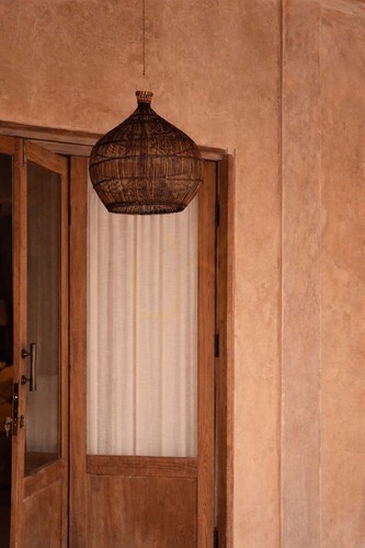 Check Pendant Light Desert Gourd Dark Walnut Small