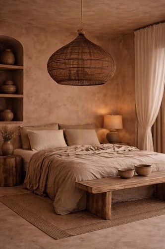 Check Pendant Lamp Desert Gourd Dark Walnut Large