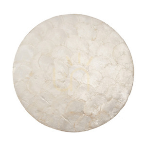 Mother of Pearl Coaster White 10x10 cm small 5