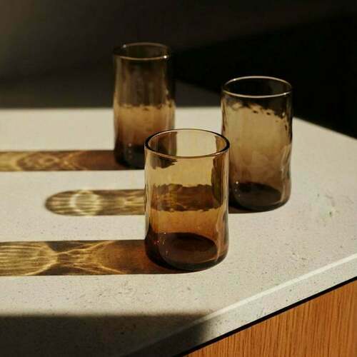 Check Charcoal High Tumbler L 13 cm