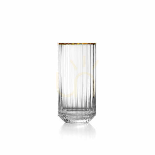 Check Gold Highball Glass 14 cm