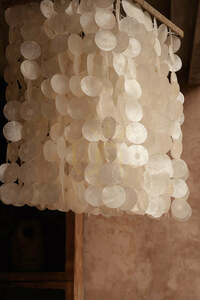 Bazar Bizar Moonlit Whispers Natural M Capiz Shell Lampshade 40 × 40 × 85 cm small 9