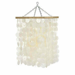 Bazar Bizar Moonlit Whispers Natural M Capiz Shell Lampshade 40 × 40 × 85 cm small 0