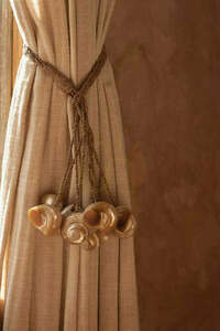 The Conch Shell Tassel decorative shell tassel, natural, 45 cm – handmade small 1